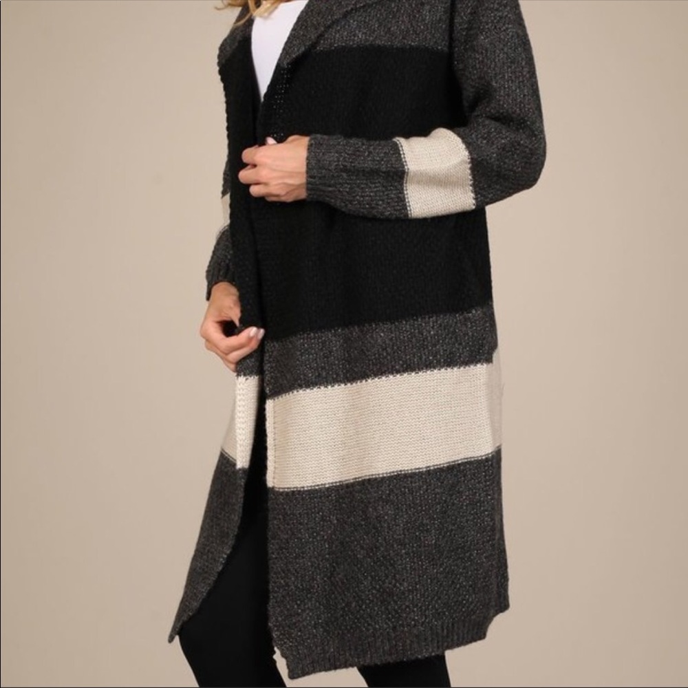 beautiful striped soft cardigan sweater - Picture 4 of 6